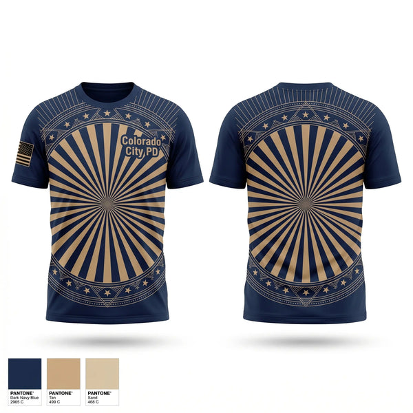 Old School Cotton Feel Shirt, Colorado City PD, Police, Teamtime, Team time, sublimation, custom sports apparel, team uniforms, spirit wear, spiritwear, sports uniforms, custom shirts, team store, custom team store, fundraiser sports, apparel fundraiser