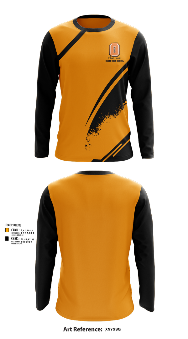 Long Sleeve Performance Shirt, Ogden High School Cheer, Cheer, Teamtime, Team time, sublimation, custom sports apparel, team uniforms, spirit wear, spiritwear, sports uniforms, custom shirts, team store, custom team store, fundraiser sports, apparel fundraiser