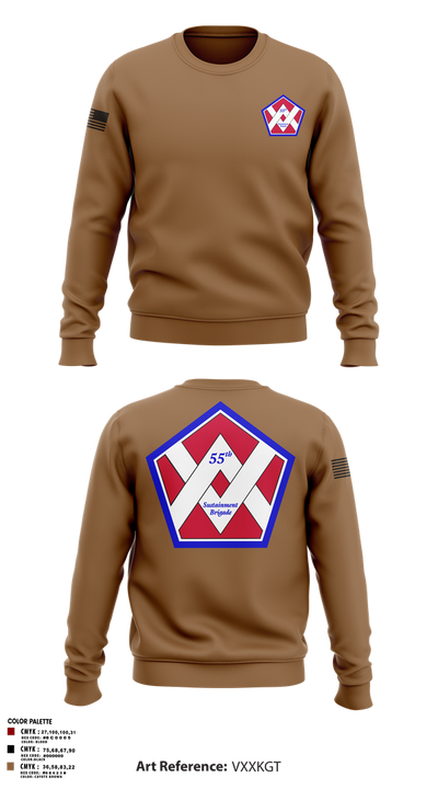 55th Sustainment Brigade 67361333 Crew Neck Sweatshirt - 2