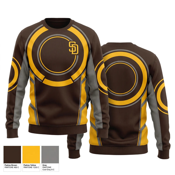 Crew Neck Sweatshirt, Padres, Baseball, Teamtime, Team time, sublimation, custom sports apparel, team uniforms, spirit wear, spiritwear, sports uniforms, custom shirts, team store, custom team store, fundraiser sports, apparel fundraiser