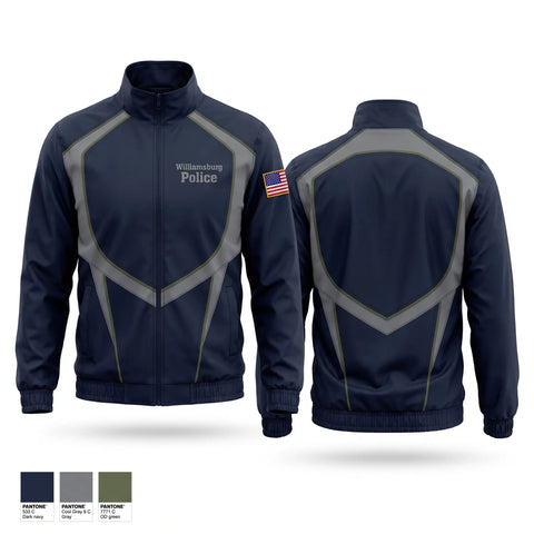 Windbreaker, Williamsburg Police, Police, Teamtime, Team time, sublimation, custom sports apparel, team uniforms, spirit wear, spiritwear, sports uniforms, custom shirts, team store, custom team store, fundraiser sports, apparel fundraiser