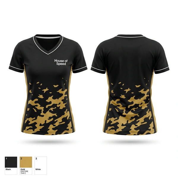 Womens Short Sleeve Vneck Shirt, House of Speed, Track & Field, Teamtime, Team time, sublimation, custom sports apparel, team uniforms, spirit wear, spiritwear, sports uniforms, custom shirts, team store, custom team store, fundraiser sports, apparel fundraiser