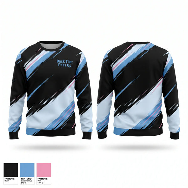 Crew Neck Sweatshirt, Back That Pass Up, Men's Volleyball, Teamtime, Team time, sublimation, custom sports apparel, team uniforms, spirit wear, spiritwear, sports uniforms, custom shirts, team store, custom team store, fundraiser sports, apparel fundraiser