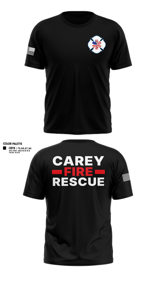 Short Sleeve Performance Shirt, Carey Rural Fire & Rescue, Fire Department, Teamtime, Team time, sublimation, custom sports apparel, team uniforms, spirit wear, spiritwear, sports uniforms, custom shirts, team store, custom team store, fundraiser sports, apparel fundraiser
