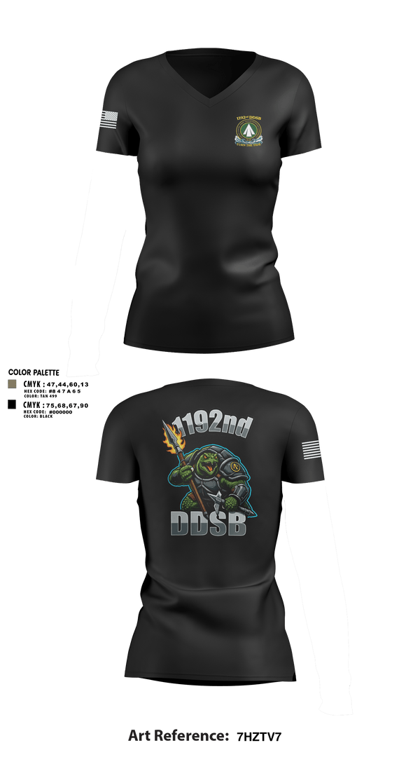 Womens Short Sleeve Vneck Shirt, 1192nd DDSB, Army, Teamtime, Team time, sublimation, custom sports apparel, team uniforms, spirit wear, spiritwear, sports uniforms, custom shirts, team store, custom team store, fundraiser sports, apparel fundraiser
