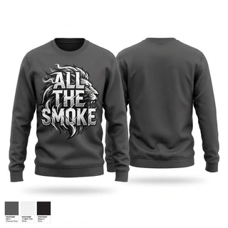 Crew Neck Sweatshirt, ALL THE SMOKE, Baseball, Teamtime, Team time, sublimation, custom sports apparel, team uniforms, spirit wear, spiritwear, sports uniforms, custom shirts, team store, custom team store, fundraiser sports, apparel fundraiser