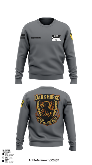 Crew Neck Sweatshirt, Echo Company, 1-227 AB, 1ACB, 1CD, , Teamtime, Team time, sublimation, custom sports apparel, team uniforms, spirit wear, spiritwear, sports uniforms, custom shirts, team store, custom team store, fundraiser sports, apparel fundraiser