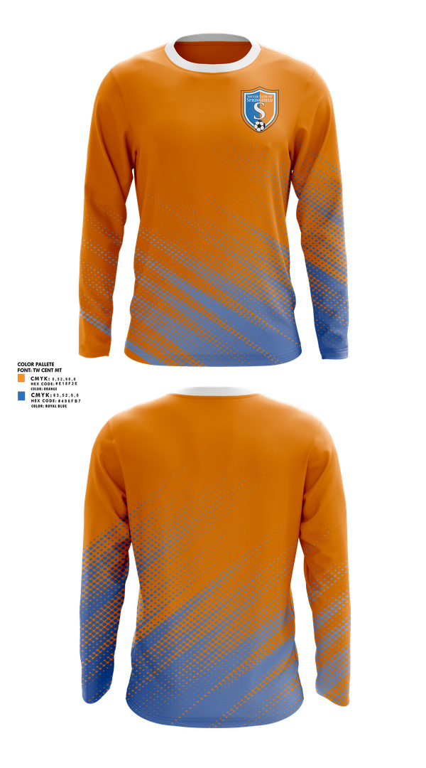 Long Sleeve Performance Shirt, Soccer Club Of Springfield, Men's Soccer, Teamtime, Team time, sublimation, custom sports apparel, team uniforms, spirit wear, spiritwear, sports uniforms, custom shirts, team store, custom team store, fundraiser sports, apparel fundraiser