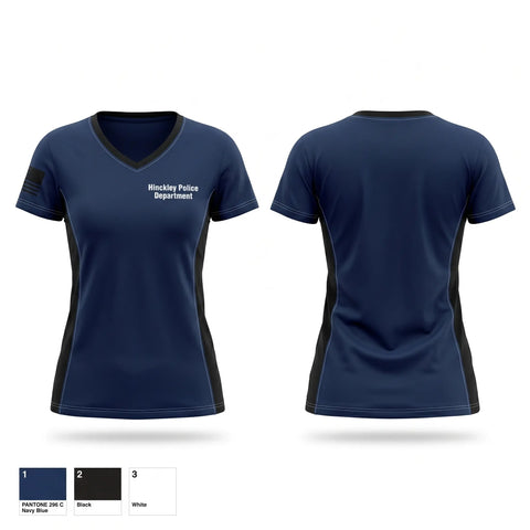 Womens Short Sleeve Vneck Shirt, Hinckley Police Department, Police, Teamtime, Team time, sublimation, custom sports apparel, team uniforms, spirit wear, spiritwear, sports uniforms, custom shirts, team store, custom team store, fundraiser sports, apparel fundraiser