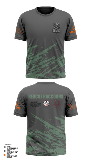 Short Sleeve Performance Shirt, Rescue Raccoons, Fire Department, Teamtime, Team time, sublimation, custom sports apparel, team uniforms, spirit wear, spiritwear, sports uniforms, custom shirts, team store, custom team store, fundraiser sports, apparel fundraiser