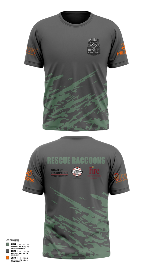 Short Sleeve Performance Shirt, Rescue Raccoons, Fire Department, Teamtime, Team time, sublimation, custom sports apparel, team uniforms, spirit wear, spiritwear, sports uniforms, custom shirts, team store, custom team store, fundraiser sports, apparel fundraiser