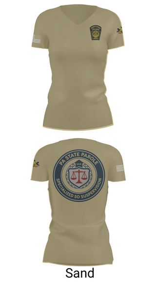 Womens Short Sleeve Vneck Shirt, Specialized Sex Offender Supervision, Police, Teamtime, Team time, sublimation, custom sports apparel, team uniforms, spirit wear, spiritwear, sports uniforms, custom shirts, team store, custom team store, fundraiser sports, apparel fundraiser