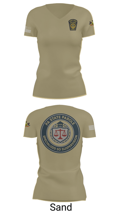 Specialized Sex Offender Supervision 79544168 Women's Short Sleeve V-neck Shirt - 84