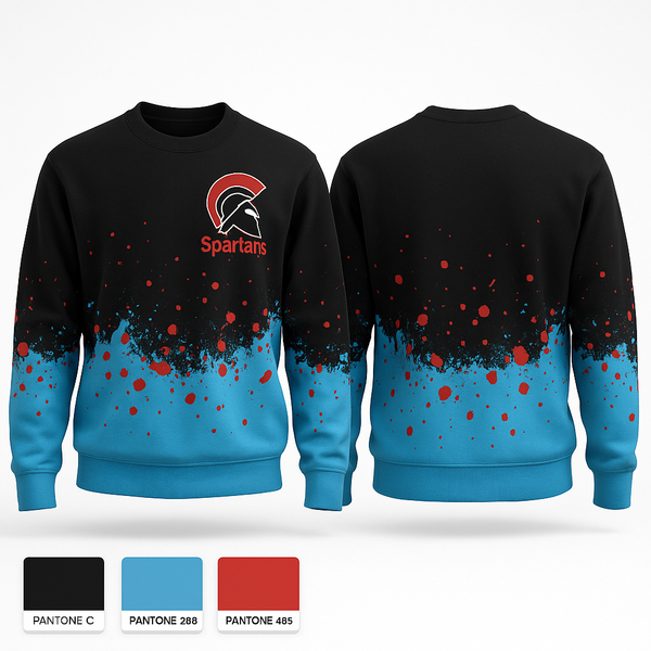 Crew Neck Sweatshirt, Spartans, Men's Basketball, Teamtime, Team time, sublimation, custom sports apparel, team uniforms, spirit wear, spiritwear, sports uniforms, custom shirts, team store, custom team store, fundraiser sports, apparel fundraiser
