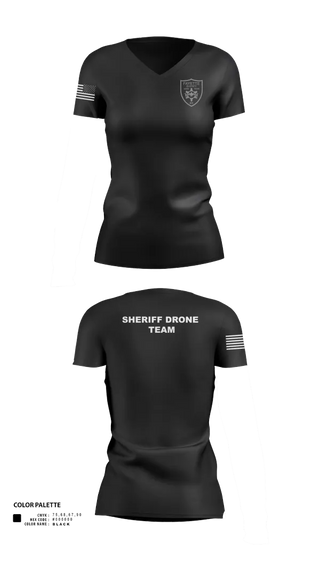 Womens Short Sleeve Vneck Shirt, Fayette County Sheriff WV, Police, Teamtime, Team time, sublimation, custom sports apparel, team uniforms, spirit wear, spiritwear, sports uniforms, custom shirts, team store, custom team store, fundraiser sports, apparel fundraiser