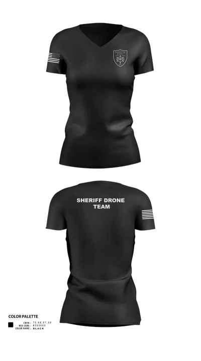 Fayette County Sheriff WV 38752837 Women's Short Sleeve V-neck Shirt - 31