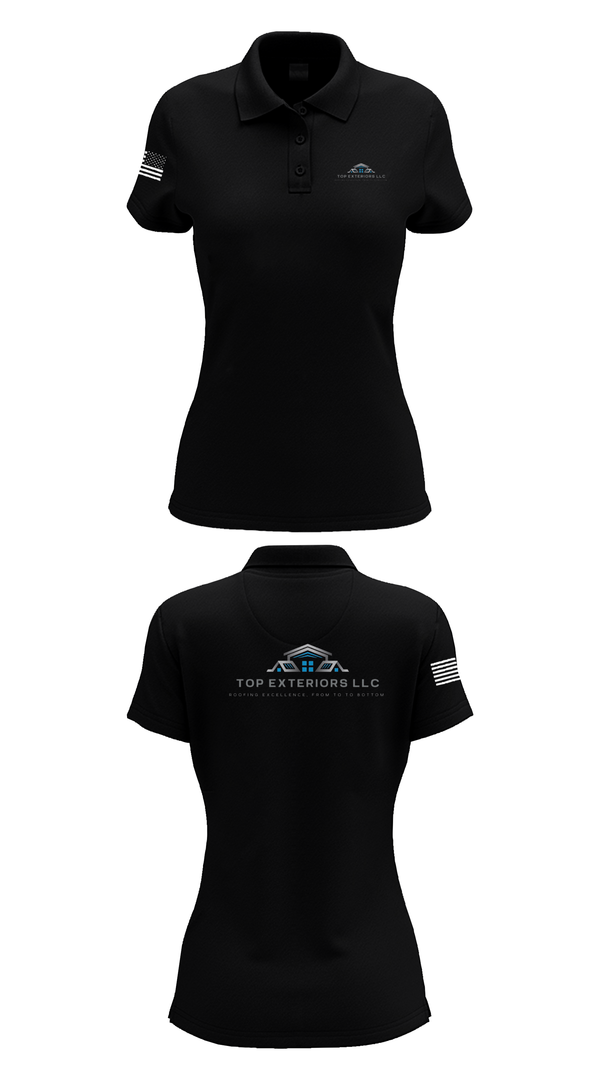 Womens Short Sleeve Performance Polo, Top Exteriors LLC, , Teamtime, Team time, sublimation, custom sports apparel, team uniforms, spirit wear, spiritwear, sports uniforms, custom shirts, team store, custom team store, fundraiser sports, apparel fundraiser