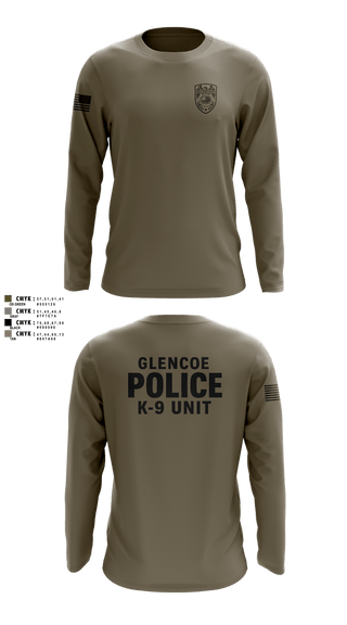 Long Sleeve Performance Shirt, GLENCOE POLICE DEPARTMENT K9, Police, Teamtime, Team time, sublimation, custom sports apparel, team uniforms, spirit wear, spiritwear, sports uniforms, custom shirts, team store, custom team store, fundraiser sports, apparel fundraiser