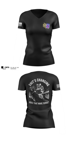 Womens Short Sleeve Vneck Shirt, 10th MTN, G2 ACE, Army, Teamtime, Team time, sublimation, custom sports apparel, team uniforms, spirit wear, spiritwear, sports uniforms, custom shirts, team store, custom team store, fundraiser sports, apparel fundraiser
