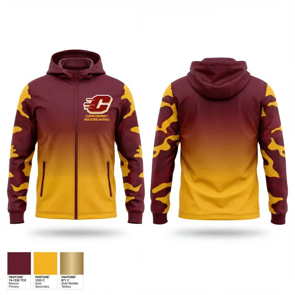 Windbreaker, Clinton Community High School Baseball, Baseball, Teamtime, Team time, sublimation, custom sports apparel, team uniforms, spirit wear, spiritwear, sports uniforms, custom shirts, team store, custom team store, fundraiser sports, apparel fundraiser
