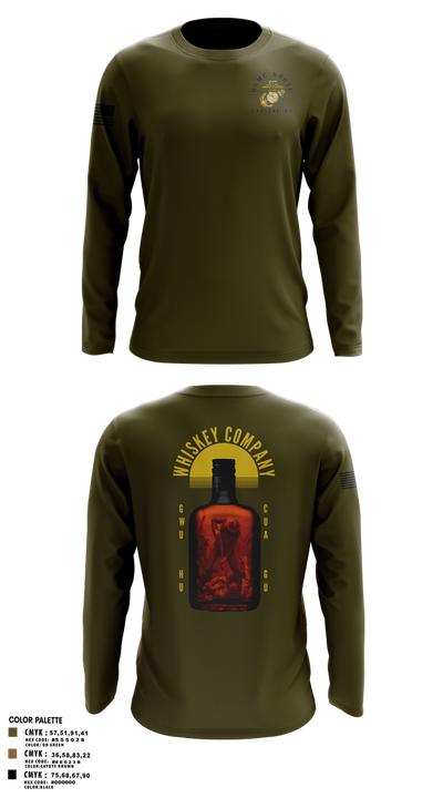GWU NROTC 21201233 Long Sleeve Performance Shirt 1