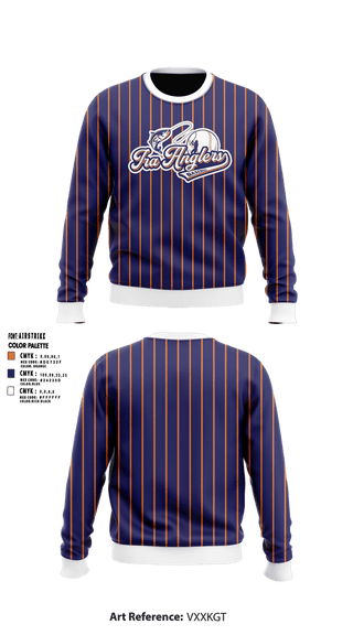 Crew Neck Sweatshirt, Ira Township Anglers, Baseball, Teamtime, Team time, sublimation, custom sports apparel, team uniforms, spirit wear, spiritwear, sports uniforms, custom shirts, team store, custom team store, fundraiser sports, apparel fundraiser