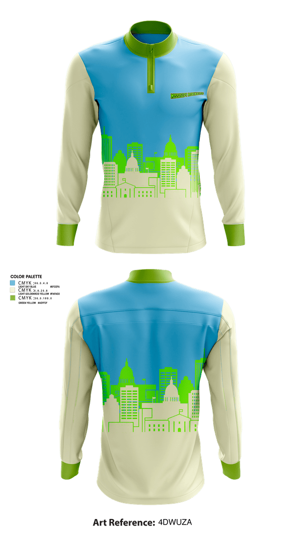 Quarter Zip Jacket, Mississippi rockets, Men's Basketball, Teamtime, Team time, sublimation, custom sports apparel, team uniforms, spirit wear, spiritwear, sports uniforms, custom shirts, team store, custom team store, fundraiser sports, apparel fundraiser