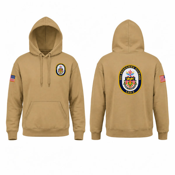 Hoodie, USS BONHOMME RICHARD LHD-6, Navy, Teamtime, Team time, sublimation, custom sports apparel, team uniforms, spirit wear, spiritwear, sports uniforms, custom shirts, team store, custom team store, fundraiser sports, apparel fundraiser
