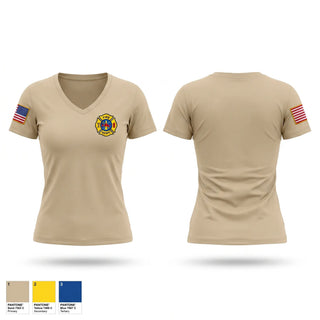 Womens Short Sleeve Vneck Shirt, Friberg-Cooper VFD, Fire Department, Teamtime, Team time, sublimation, custom sports apparel, team uniforms, spirit wear, spiritwear, sports uniforms, custom shirts, team store, custom team store, fundraiser sports, apparel fundraiser