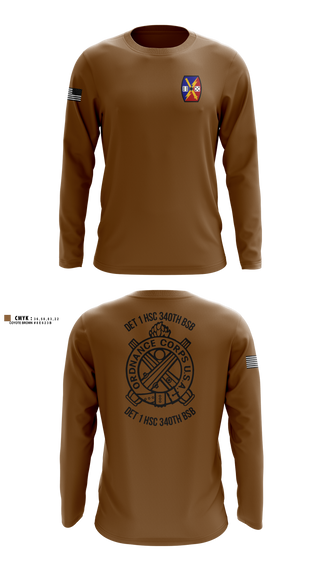 Long Sleeve Performance Shirt, DET 1 HSC 340TH BSB, Army, Teamtime, Team time, sublimation, custom sports apparel, team uniforms, spirit wear, spiritwear, sports uniforms, custom shirts, team store, custom team store, fundraiser sports, apparel fundraiser