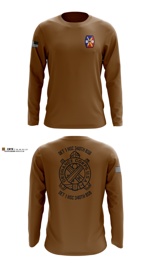 Long Sleeve Performance Shirt, DET 1 HSC 340TH BSB, Army, Teamtime, Team time, sublimation, custom sports apparel, team uniforms, spirit wear, spiritwear, sports uniforms, custom shirts, team store, custom team store, fundraiser sports, apparel fundraiser