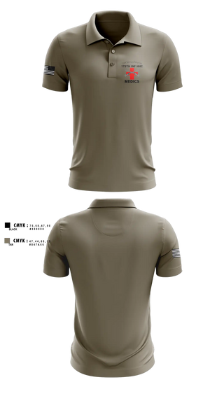Long Sleeve Performance Polo, 179 HHC Medics, National Guard, Teamtime, Team time, sublimation, custom sports apparel, team uniforms, spirit wear, spiritwear, sports uniforms, custom shirts, team store, custom team store, fundraiser sports, apparel fundraiser