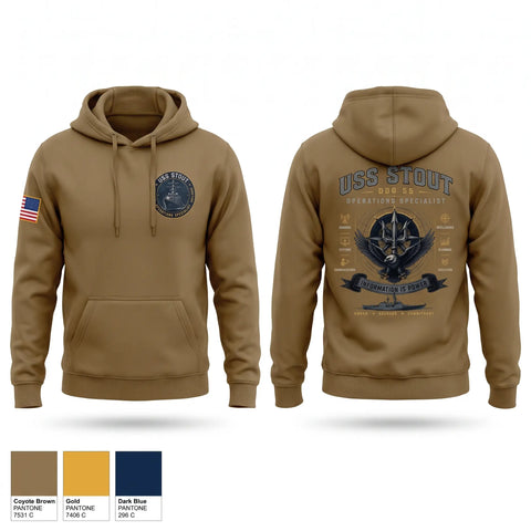 Hoodie, USS STOUT OI, Navy, Teamtime, Team time, sublimation, custom sports apparel, team uniforms, spirit wear, spiritwear, sports uniforms, custom shirts, team store, custom team store, fundraiser sports, apparel fundraiser