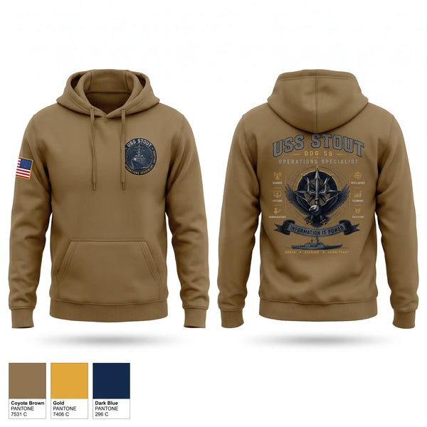 Hoodie, USS STOUT OI, Navy, Teamtime, Team time, sublimation, custom sports apparel, team uniforms, spirit wear, spiritwear, sports uniforms, custom shirts, team store, custom team store, fundraiser sports, apparel fundraiser