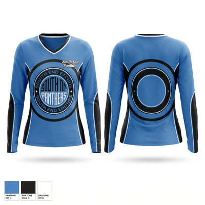 South End Panthers Women's Long Sleeve V-neck Shirt - 1
