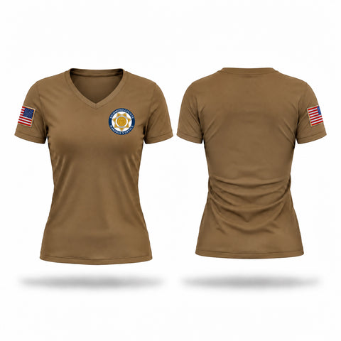 Womens Short Sleeve Vneck Shirt, Richmond County Marshal's Office, Police, Teamtime, Team time, sublimation, custom sports apparel, team uniforms, spirit wear, spiritwear, sports uniforms, custom shirts, team store, custom team store, fundraiser sports, apparel fundraiser