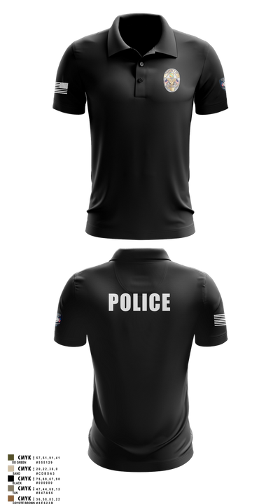 Miami Police Department 44557573 Short Sleeve Performance Polo - 3