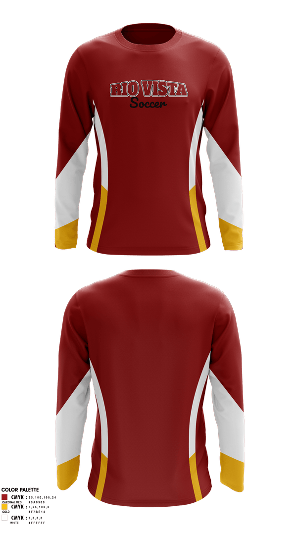 Long Sleeve Performance Shirt, Rio Vista Rams, Men's Soccer, Teamtime, Team time, sublimation, custom sports apparel, team uniforms, spirit wear, spiritwear, sports uniforms, custom shirts, team store, custom team store, fundraiser sports, apparel fundraiser