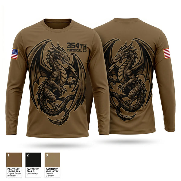 Long Sleeve Performance Shirt, 354th Chemical Co, Army, Teamtime, Team time, sublimation, custom sports apparel, team uniforms, spirit wear, spiritwear, sports uniforms, custom shirts, team store, custom team store, fundraiser sports, apparel fundraiser
