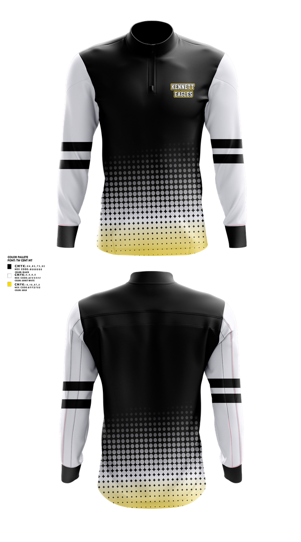 Quarter Zip Jacket, Kennett Eagles, , Teamtime, Team time, sublimation, custom sports apparel, team uniforms, spirit wear, spiritwear, sports uniforms, custom shirts, team store, custom team store, fundraiser sports, apparel fundraiser