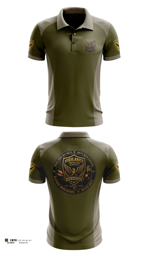 Short Sleeve Performance Polo, Vigilance Protection Services, , Teamtime, Team time, sublimation, custom sports apparel, team uniforms, spirit wear, spiritwear, sports uniforms, custom shirts, team store, custom team store, fundraiser sports, apparel fundraiser