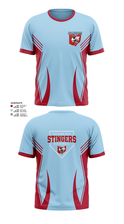 Southern Ohio Stingers Short Sleeve Performance Shirt - 8