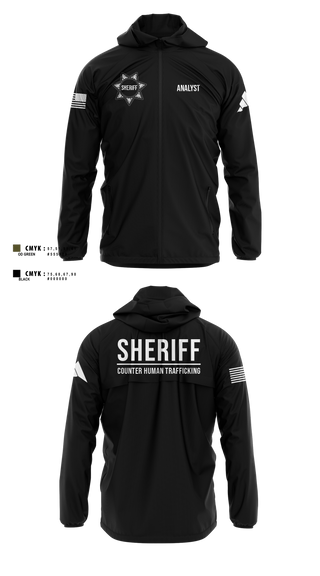Windbreaker, Ray County Sheriff Counter Human Trafficking Task Force, Police, Teamtime, Team time, sublimation, custom sports apparel, team uniforms, spirit wear, spiritwear, sports uniforms, custom shirts, team store, custom team store, fundraiser sports, apparel fundraiser