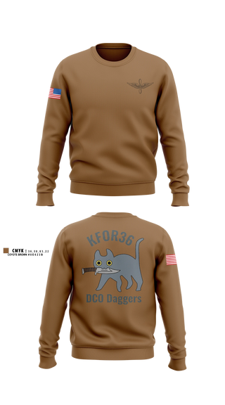Crew Neck Sweatshirt, DCO Daggers, National Guard, Teamtime, Team time, sublimation, custom sports apparel, team uniforms, spirit wear, spiritwear, sports uniforms, custom shirts, team store, custom team store, fundraiser sports, apparel fundraiser