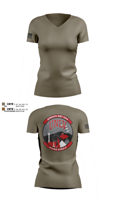 Flying Rebels 5466580 Women's Short Sleeve V-neck Shirt - 1