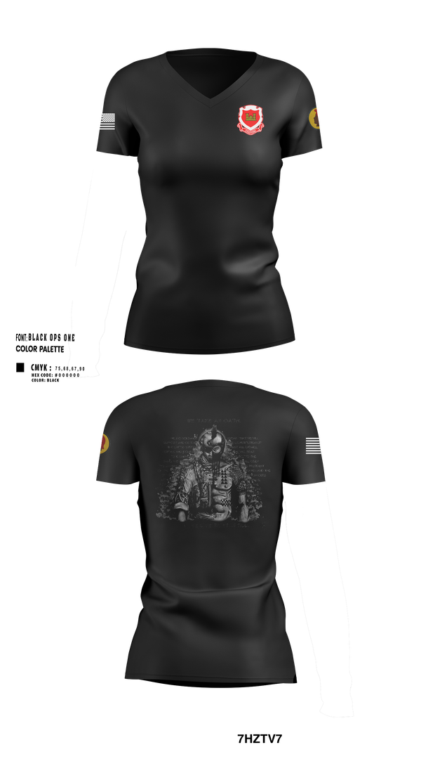 Womens Short Sleeve Vneck Shirt, 230th Engineering Vertical Construction Company, , Teamtime, Team time, sublimation, custom sports apparel, team uniforms, spirit wear, spiritwear, sports uniforms, custom shirts, team store, custom team store, fundraiser sports, apparel fundraiser