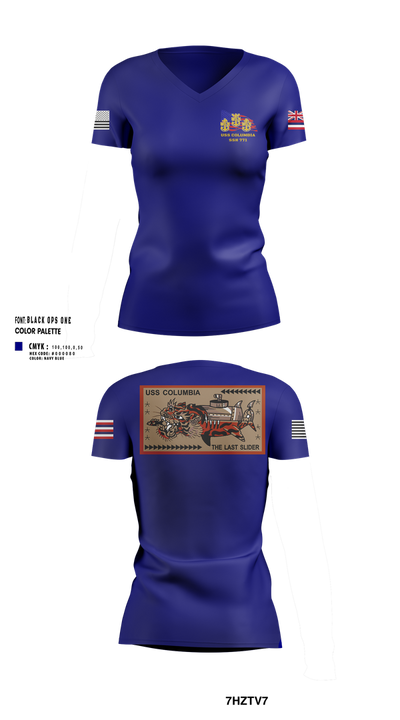 USS Columbia 84322120 Women's Short Sleeve V-neck Shirt - 55