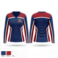 Capital District Sled Warriors 48094615 Women's Long Sleeve V-neck Shirt - 1