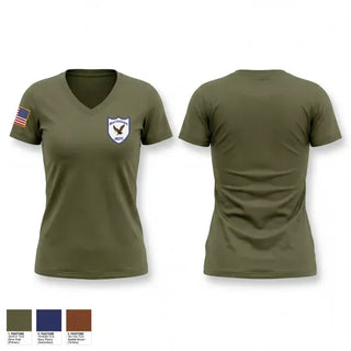 Womens Short Sleeve Vneck Shirt, Norristown Eagle Battalion, Army, Teamtime, Team time, sublimation, custom sports apparel, team uniforms, spirit wear, spiritwear, sports uniforms, custom shirts, team store, custom team store, fundraiser sports, apparel fundraiser