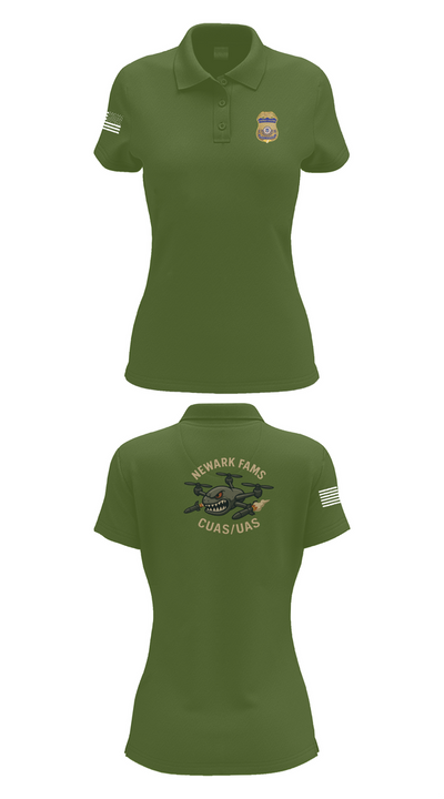 Newark FAMS 70077799 Women's Short Sleeve Performance Polo  - 52